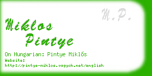 miklos pintye business card